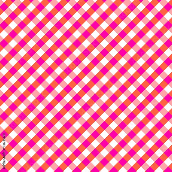 Obraz Fabric pattern is the use of square stripes to put colors to create beautiful patterns.