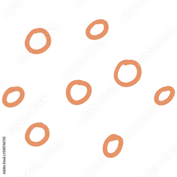 Fototapeta Hand drawn abstract dots pattern. Doodle dotted elements illustration. Scribble dots decorative.