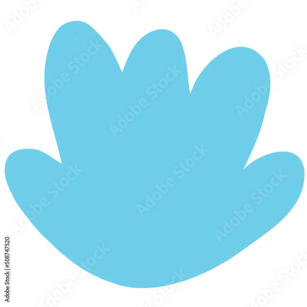 Fototapeta Hand drawn abstract organic leaf. Doodle botanical elements illustration.