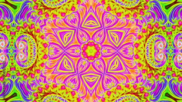 Fototapeta Abstract textural multicolored background kaleidoscope.