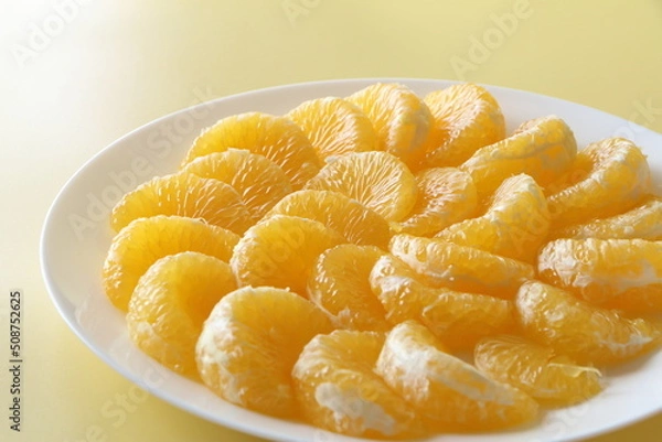 Obraz 美味しそうな夏みかんの素材とコピースペース