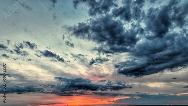 Obraz clouds over the city
