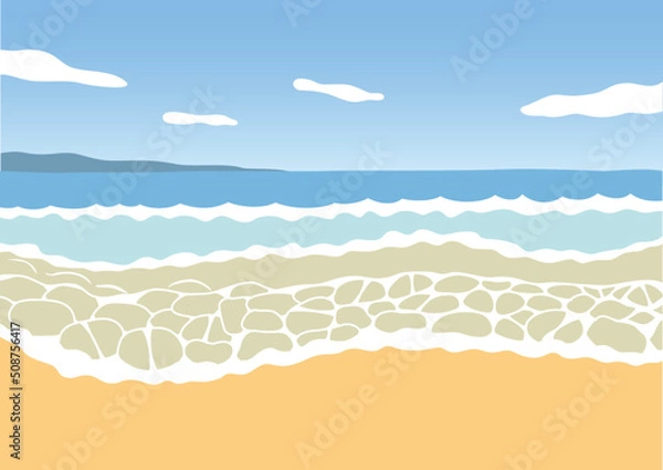 Obraz 海の背景イラスト