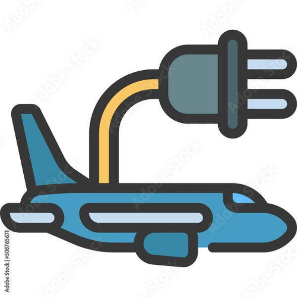 Obraz Electric Airplane Icon