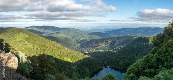 Fototapeta View on the Lac des perches in French Vosges, Alsace