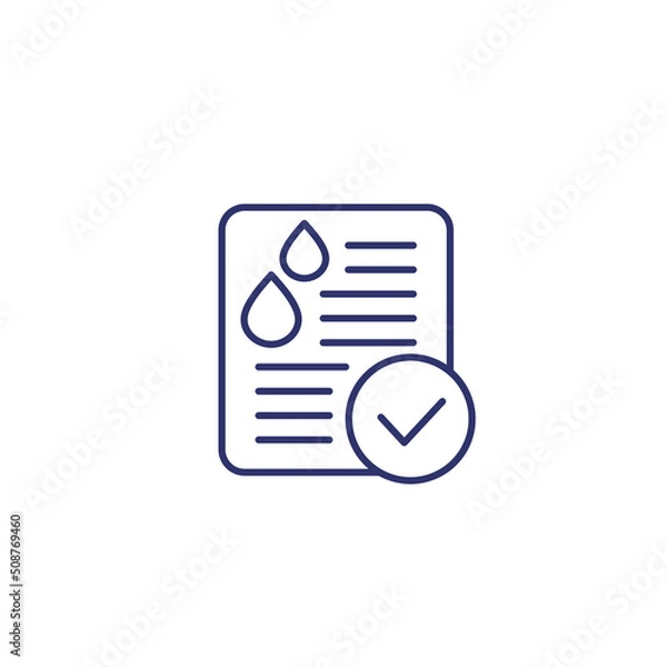 Fototapeta urine test, vector line icon