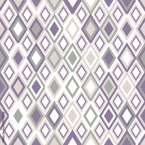 Fototapeta Universal rhombuses for any surfaces. Stylish rhombuses in a seamless pattern. Abstract interior. Print for surfaces, pillows, blankets, shades, cups, cafes, bedrooms, bathrooms, packaging, gifts, not