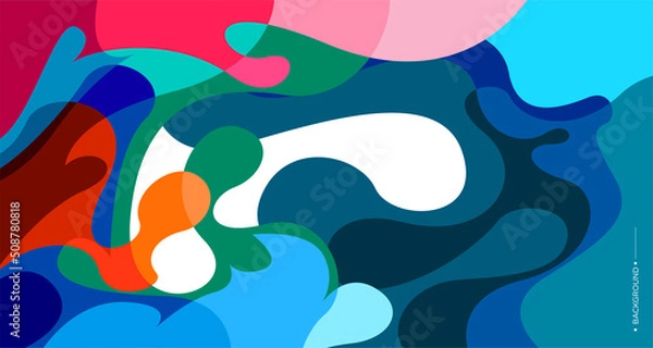 Fototapeta Colorful abstract liquid and fluid background for banner