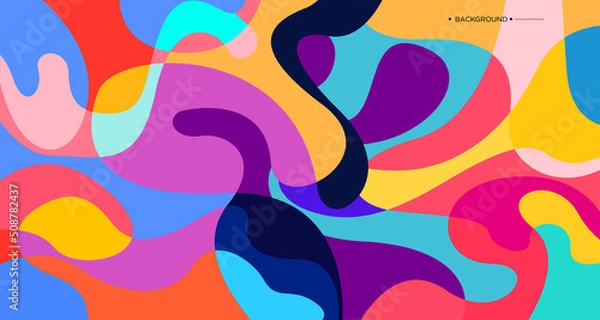 Fototapeta Colorful abstract liquid and fluid background for banner