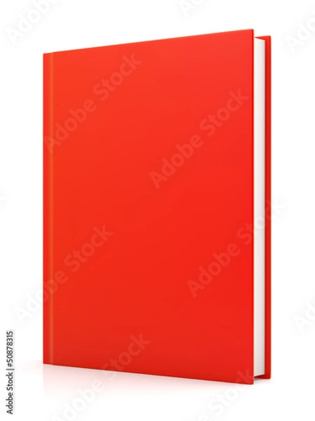 Obraz Red book isolated. Blank cover