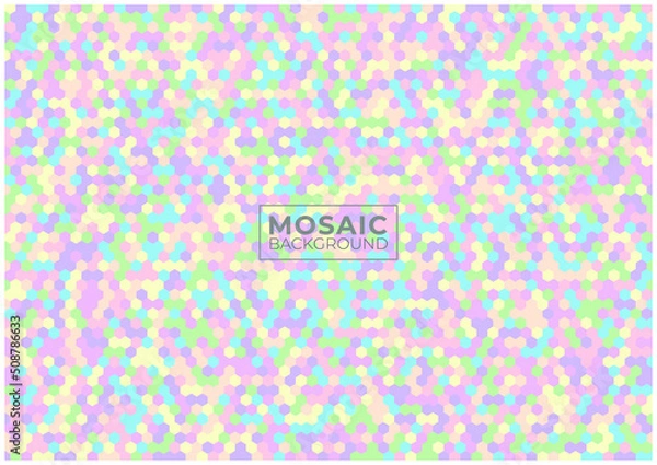 Fototapeta abstract colorful hexagon mosaic background