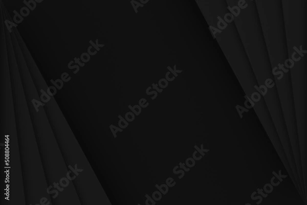 Fototapeta Abstract minimal black and grey background , 3D rendering , pattern texture	
