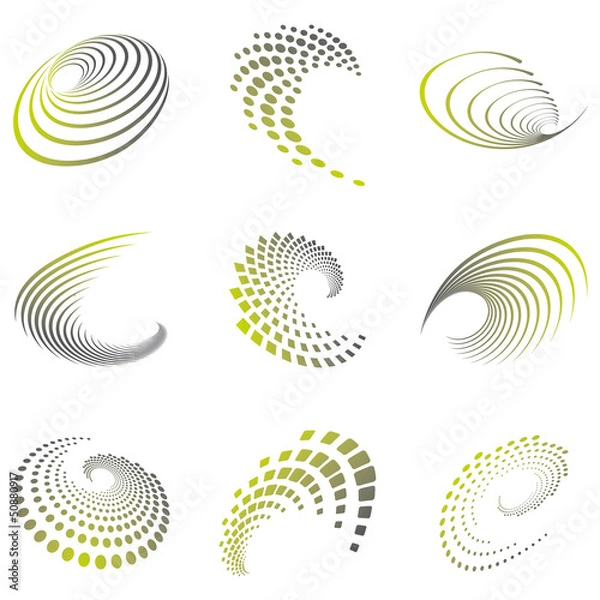 Obraz Motion symbol wave set