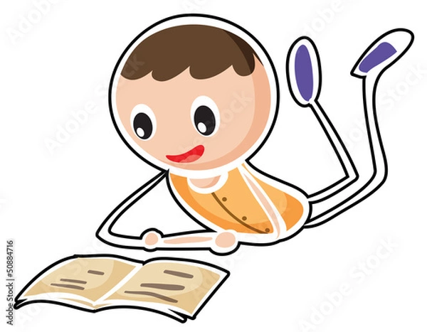 Obraz A sketch of a person reading