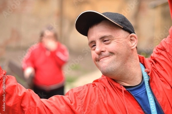 Obraz man with down syndrome