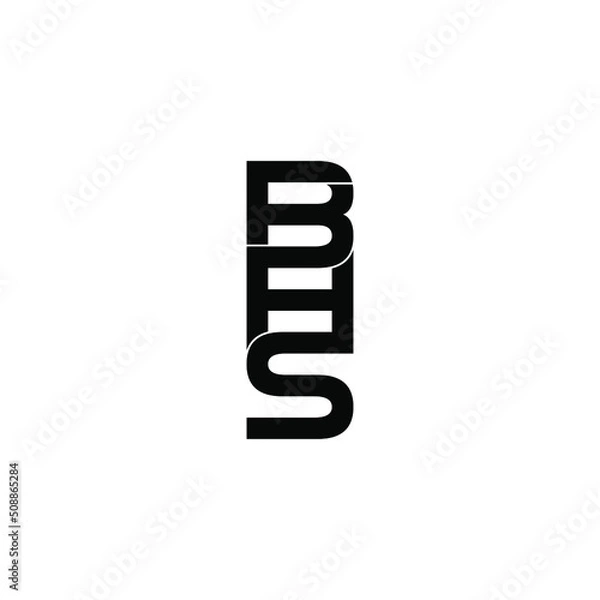 Obraz bhs letter original monogram logo design