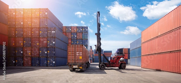 Fototapeta Logistic Export Import Concept