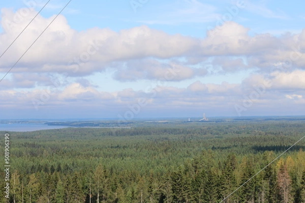 Fototapeta landscape with clouds