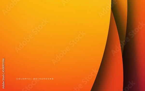 Fototapeta Abstract overlap layer orange color background