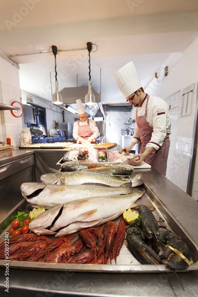 Obraz Interior of a restaurant kitchen