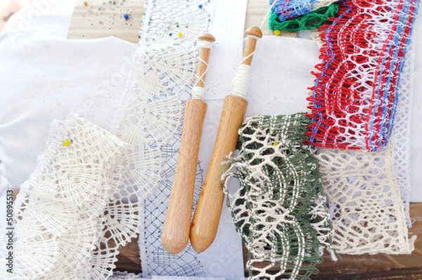 Obraz bobbin lace handmade work