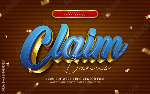 Fototapeta claim 3d style text effect