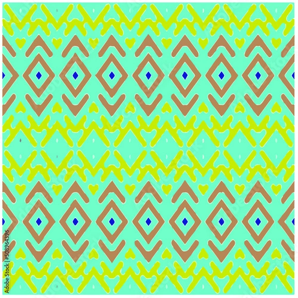 Obraz Seamless vector background with repeat pattern. multicolored  mosaic. Perfect for fashion, textile design, cute themed fabric, on wall paper, wrapping paper, fabrics and home decor.