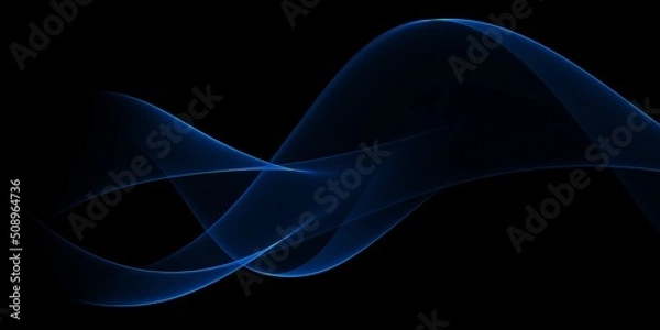 Fototapeta Abstract background with flowing grid line. Dynamic waves
