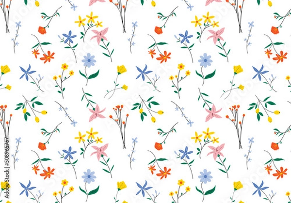 Obraz hand draw floral pattern