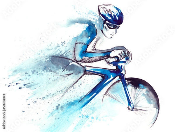 Obraz Wyścigowy rowerzysta