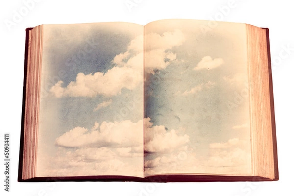 Obraz Old book with sky illustration