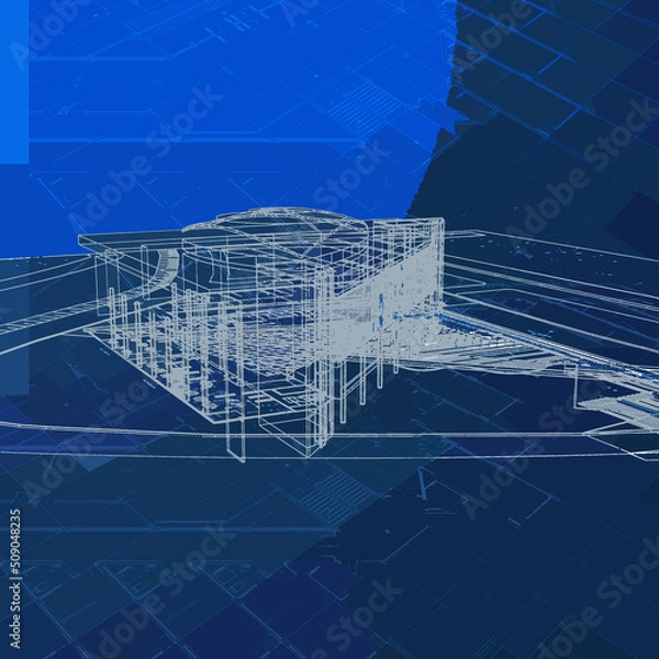 Obraz abstract architectural 3d drawing