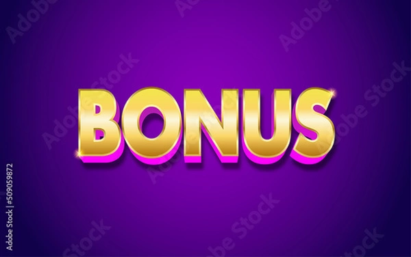 Fototapeta Bonus 3d text effect template premium style