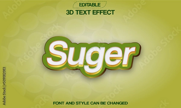 Fototapeta Editable 3D text effect style template