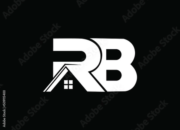 Obraz RB logo designed with letter R B in vector format.