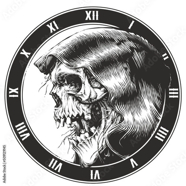 Obraz Vector Grim Reaper Tattoo design