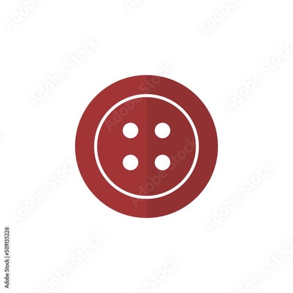 Fototapeta Clothes button flat vector icon