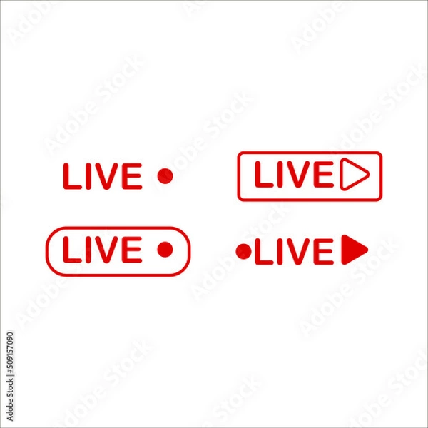 Fototapeta live broadcast icon vector illustration
