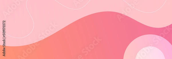 Fototapeta Abstract pink fluid shape modern background with copy space, vector.