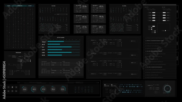 Fototapeta Sci-Fi futuristic user interface hud design panel 009