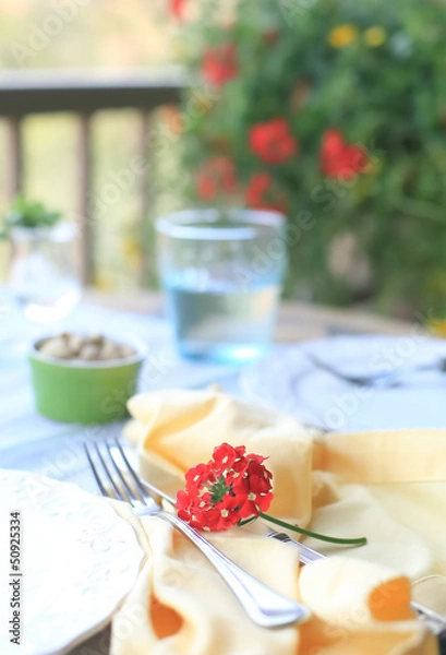 Obraz テラスでお食事