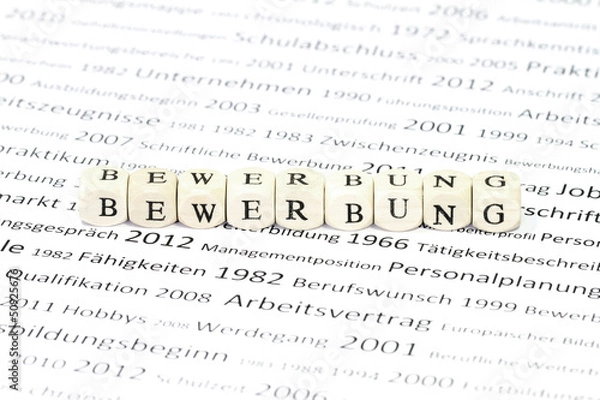 Fototapeta Bewerbung