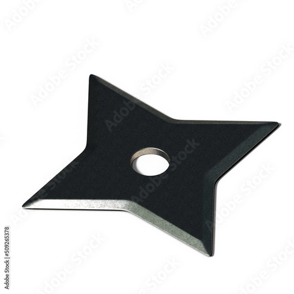Obraz 3D-Illustration of an Isolated shuriken weapon