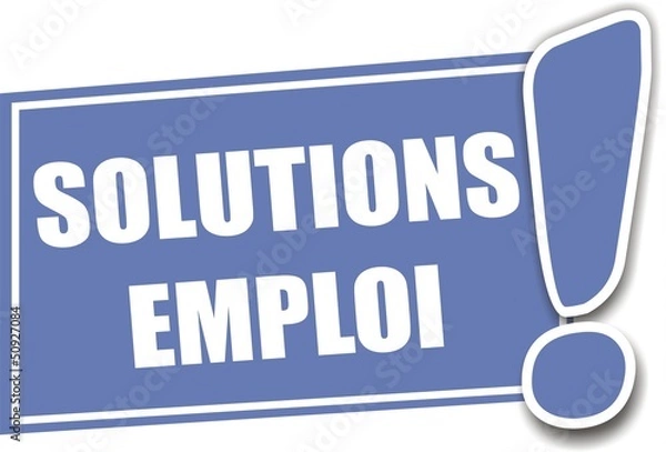 Obraz étiquette solutions emploi