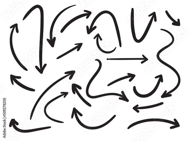 Obraz Arrows set icons. Arrow vector collection. Arrow. Cursor. Modern simple arrows.