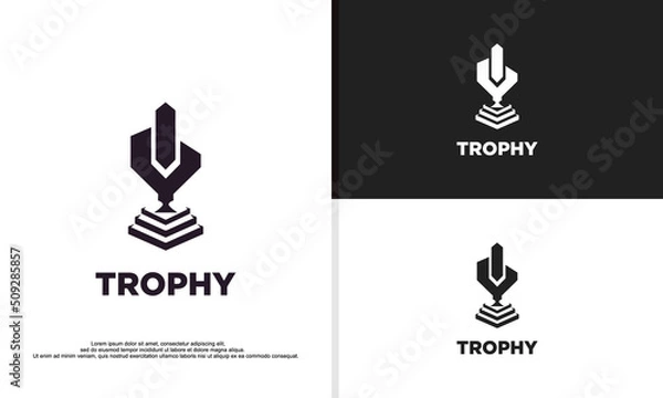 Obraz trophy symbol, simple logo trophy illustration