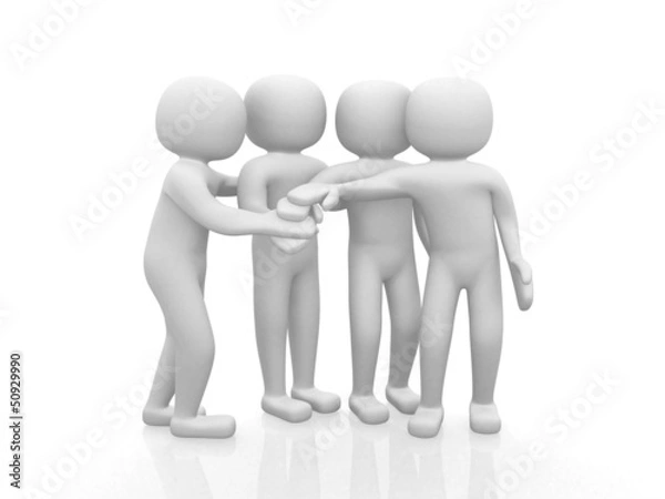 Obraz Four friends - 3d icon