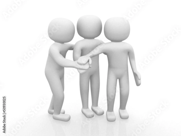 Obraz Three friends - 3d icon