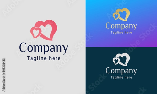 Fototapeta Dating Logo Icon. Design for web and mobile app 