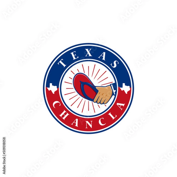 Obraz slapping hand logo using slippers